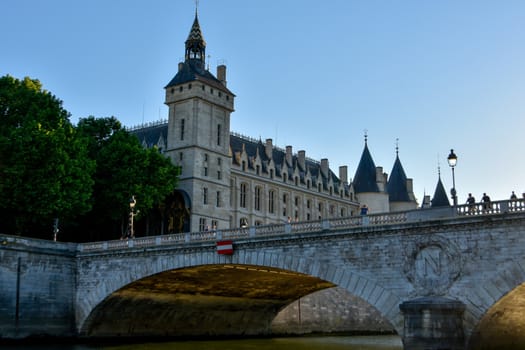visit of Paris, Seine quay and Eiffel tower, walk in the parks of the capital of France in summer