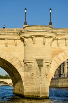 visit of Paris, Seine quay and Eiffel tower, walk in the parks of the capital of France in summer