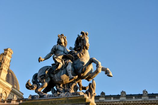 visit of Paris, Seine quay and Eiffel tower, walk in the parks of the capital of France in summer