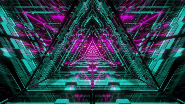 abstract triangle glass design artwork with brick texture and glowing wireframe 3d illustration background wallpaper, glowing and reflective wireframe 3d rendering graphic