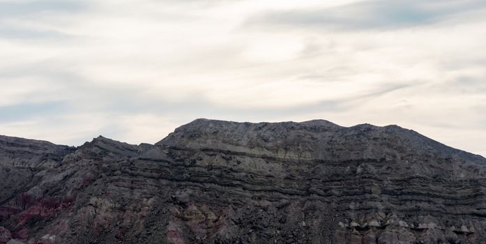 high rocky mountains and cloudy sky with clouds in Egypt