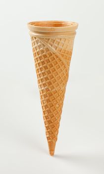 Empty wafer style ice cream cone