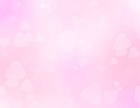 Pink romantic abstract background. White heart effects with gradients. Valentines Day design.
