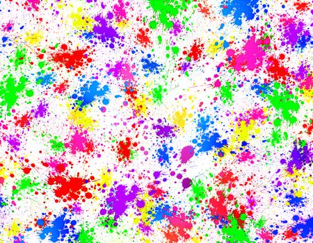 Colorful abstract background. Paint splashes on white isolated background.