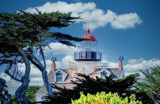 Point Pinos Lighthouse Under Construction