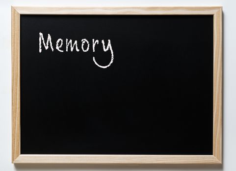 a blackboard with written memory