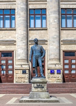 Chisinau, Moldova – 06.28.2019. Vasile Alexandri in the center of Chisinau, capital of Moldova, on a sunny summer day