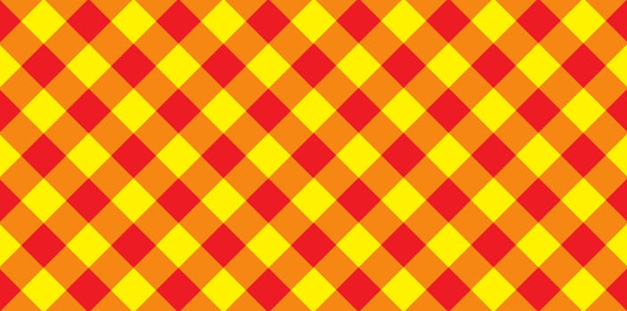 A red and yellow criss cross hatch background