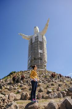 Jesus Christ the Redeemer statue in Swiebodzice, Poland.