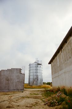 The construction site. Construction of the new warehouse