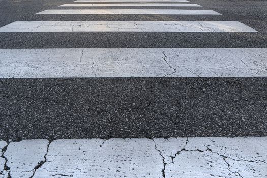 the pedestrian crossing in a street