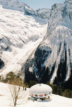 Winter in Dombay,Western Caucasus,Russia.