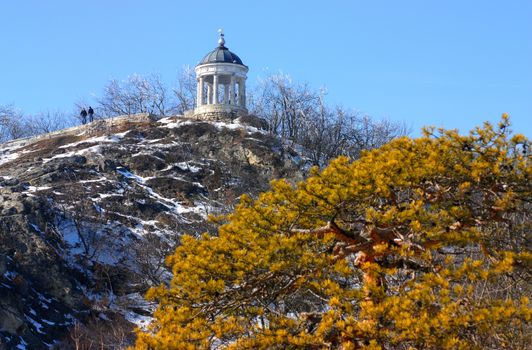 The Aeolian Harp overlooking the blue sky in Pyatigorsk, Northern Caucasus, Russia

