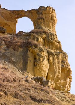 Mountain called "Ring" - unusual mountain with big hole,Kislovodsk,Northern Caucasus,Russia.