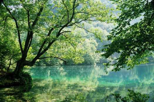 Blue lake in Balkaria,Caucasus,Russia.