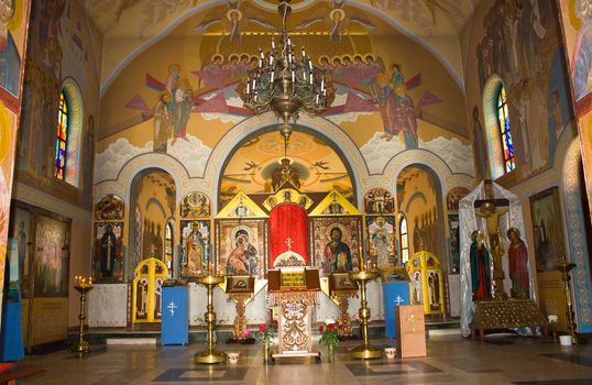 Interior, St. Olgi Church in Zheleznovodsk, Caucasus,Russia.