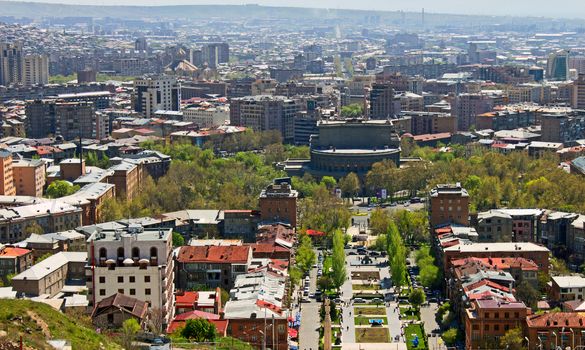 View of Yerevan from Cascade,Transcaucasia,Armenia.