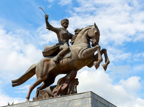 Monument to the heroes of the 115th Kabardino-Balkarian cavalry division in Nalchik city,Russia.