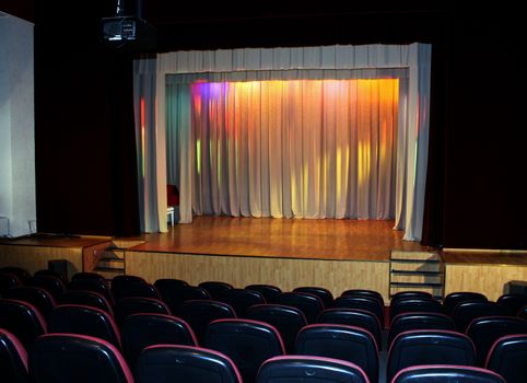 Interior of a cinema movie theatre.