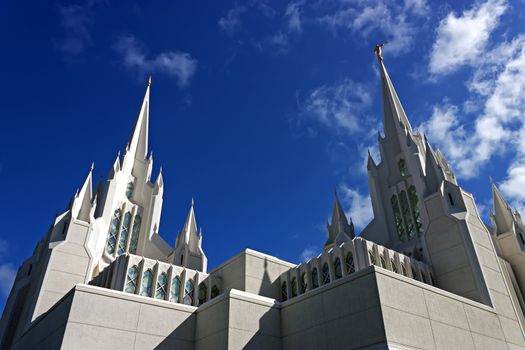 Temple of Mormons in San Diego, California.