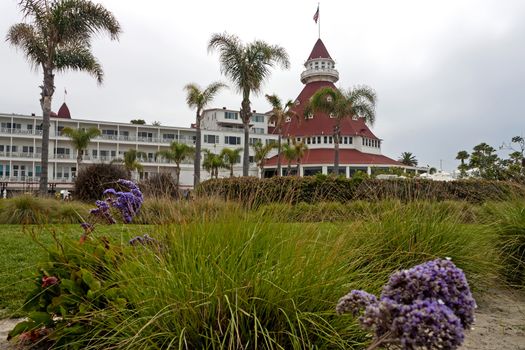 Coronado,Ca - May 28:View from the beach of the historic Hotel del Coronado,California on May 28,2014.