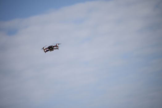 Small commercial Drone in Flight