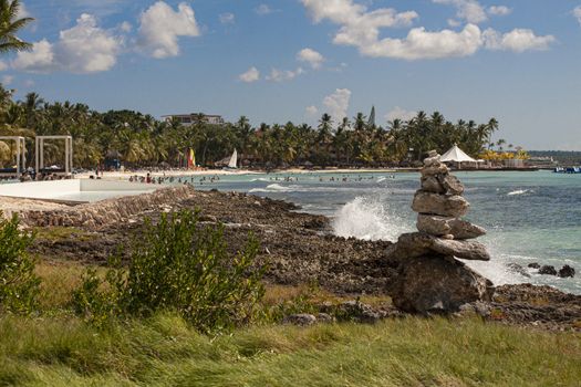 View of the Dominicus coast in the Dominican Republic