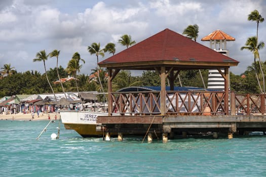 BAYAHIBE, DOMINICAN REPUBLIC 4 JANUARY 2020: Bayahibe coastline in sunny day