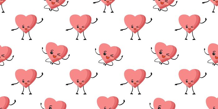 patterns for Valentine's Day. Love and hearts, February 14th. Pattern for textiles and packaging paper. Romantic motives.