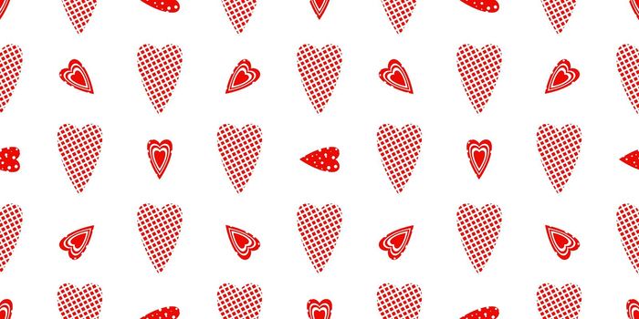 Seamless Pattern For Valentine's Day. The 14th of February. St. Valentine's Day. Heart.