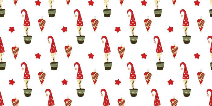 Pattern for christmas and new year. Christmas tree decorative.