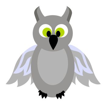 Owl illustration isolated on white background.