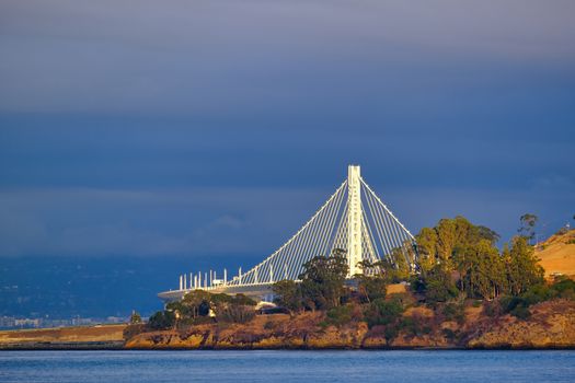 Bay Bridge Rising from Treasure Island in San Francisco Bay