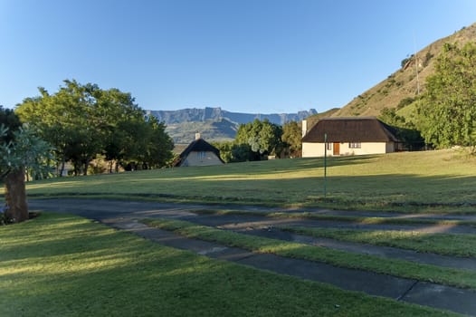 Rest houses in Royal Natal Park Drakensberg mountain, South Africa