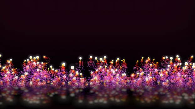 3D illustration, Small ball circle ball Free movement is raising and releasing particles to diffuse.