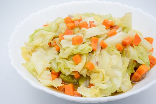 Fried Cabbage With Fish Sauce. it is a simple menu, make the fish sauce to be good smell on the surface of the pan. When sauce is heated, the water will evaporate, leaving only dried salt and fish.