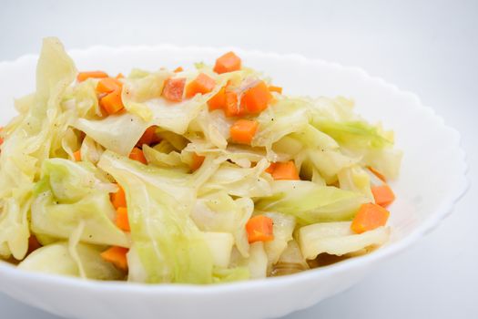 Fried Cabbage With Fish Sauce. it is a simple menu, make the fish sauce to be good smell on the surface of the pan. When sauce is heated, the water will evaporate, leaving only dried salt and fish.