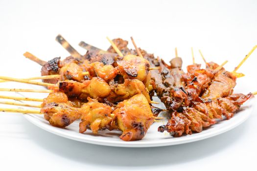 Traditional grilled chicken, grilled chicken also is the most famous street food.