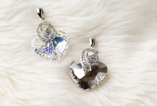 Crystal Heart Pendant, Truly in Love Heart Crystal Golden Shadow Pendant necklace