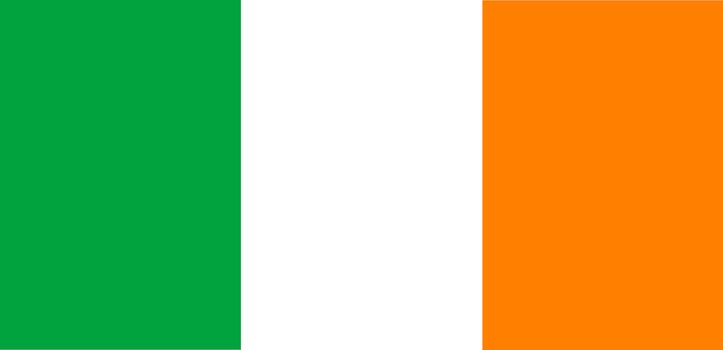 The Flag if Southern Ireland in the tri color tradition as a background