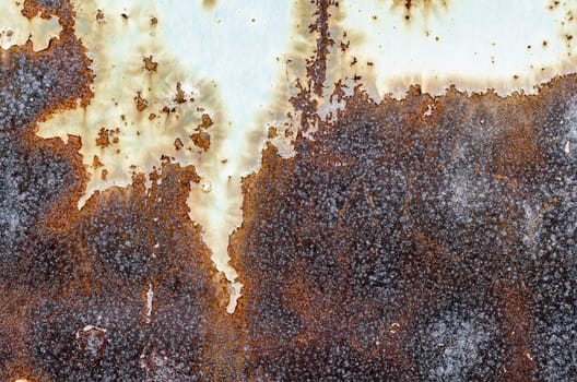 background texture pattern of old rusty iron wall close up
