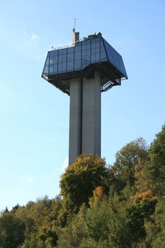 The observation tower on the Gileppe dam in Belgium