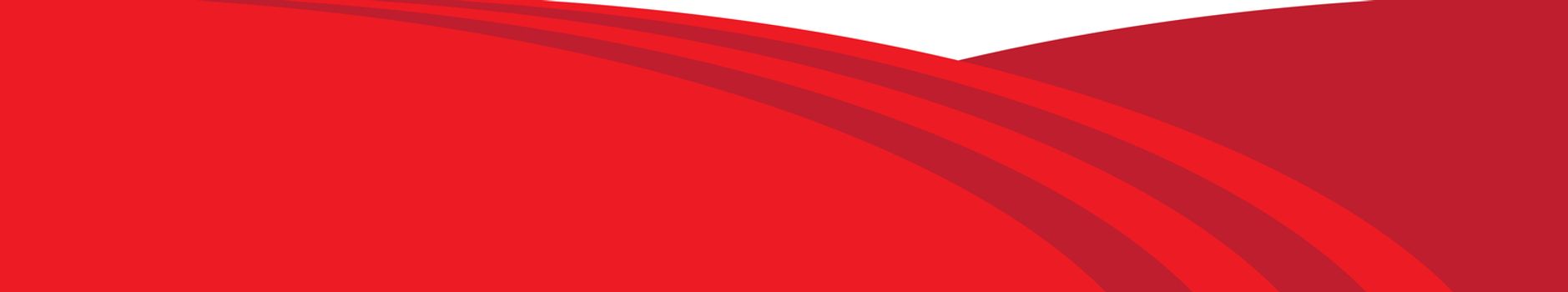 A red web banner formed from elipses layered with white spot color