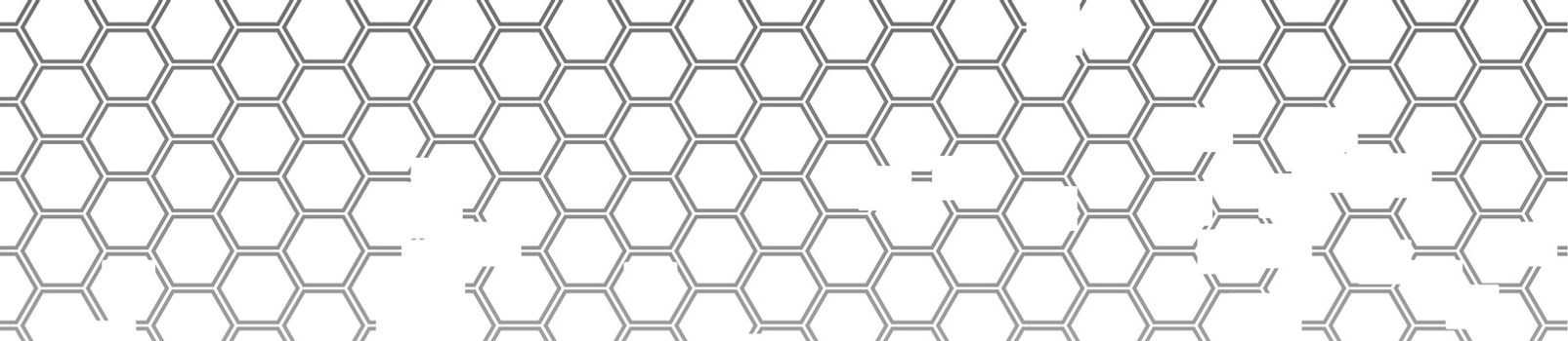 A honeycomb pattern with a blank area web banner background