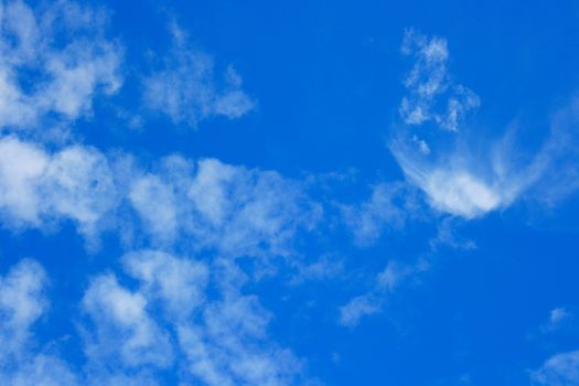 Big fluffy clouds (Altocumulus) with beautiful blue skies