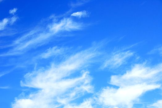 Big fluffy clouds (Altocumulus) with beautiful blue skies