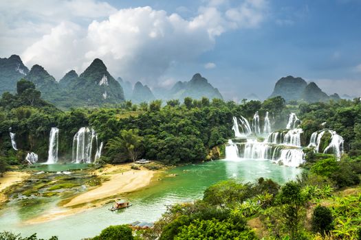 The Detian Falls in Chongzuo of Guangxi, China.