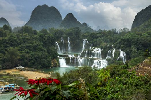 The Detian Falls in Chongzuo of Guangxi, China.