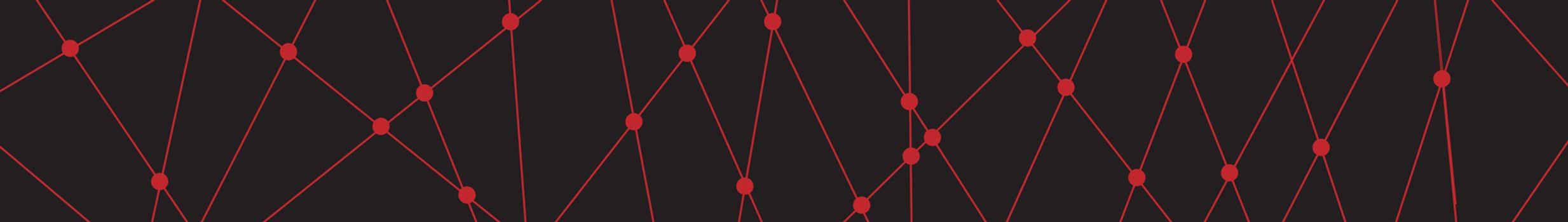 A black background of dots and thin red lines connecting themlines