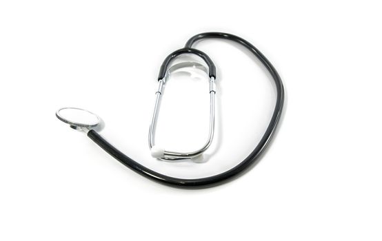 Studio shot of a Medical stethoscope isolated on white